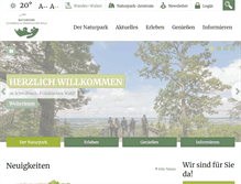 Tablet Screenshot of naturpark-sfw.de